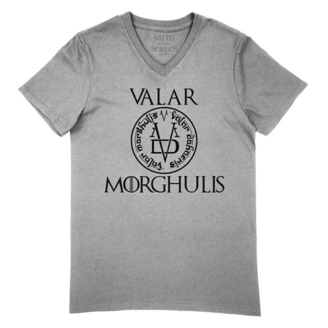 Valar Morghulis T-shirt Mens V-Neck Valar Dohaeris Top Tee