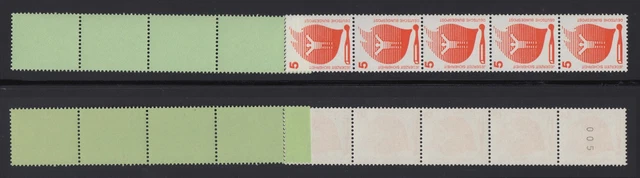 Bund 694 a RE 5+4 grün/dextrin schwarze Nr. Unfallverhütung 5 Pf postfrisch
