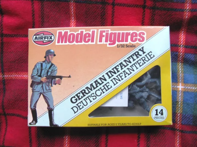 Boxed and unopened 1/32 scale 'German Infantry' Airfix model figures set