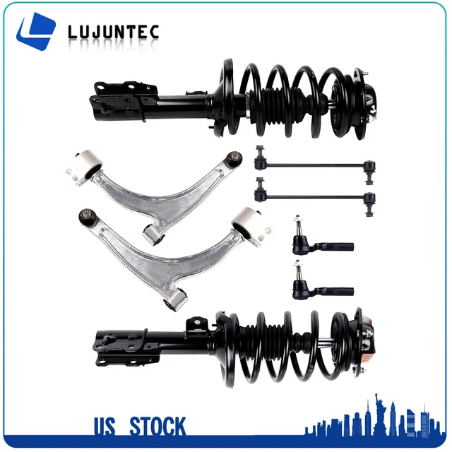 8 PIECES FRONT Struts & Control Arms & Sway Bars & Tie Rods For Pontiac
