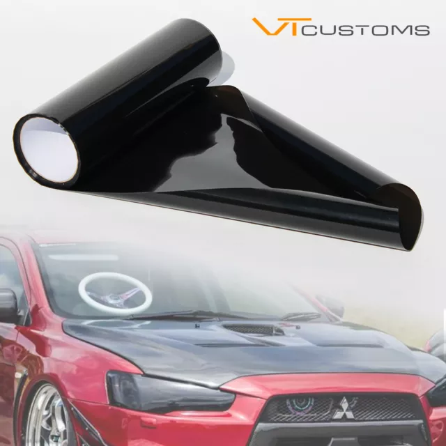 30 x 60cm Dark Black Tinting Film Fog Tail Lights Headlights Tint Car Van Wrap