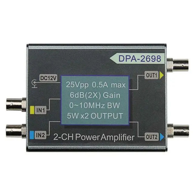 DPA-2698 10MHz 25Vpp Dual Channel 2CH DDS Function Signal Generator DC Amplifier