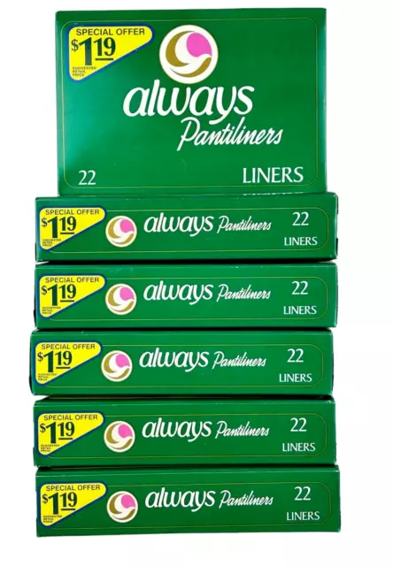 Lote de 6 piezas 1982 SIEMPRE Pantiliers 22 revestimientos de pantillas P&G Publicidad Utilería SELLADO