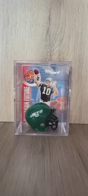 New York Jets Chad Pennington Mini Helmet Shadowbox w/ card Keepsake Gift