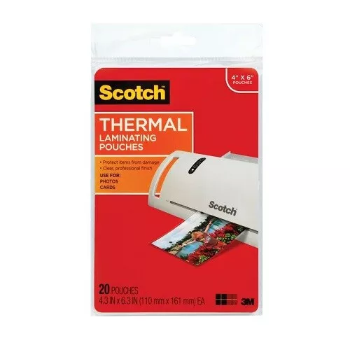 Thermal Laminating Pouches, Matte Finish, 2.6 x 3.9 Inches, 5 Mil Thick, 50  Pack, Suited for Business Card Size Laminating Sheets 2 x 3.5