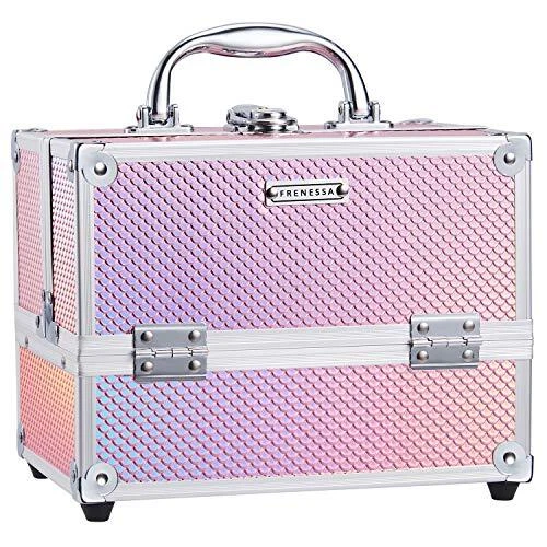 FRENESSA MAKEUP CASE 4 Trays Cosmetic Box Lockable Beauty Vanity