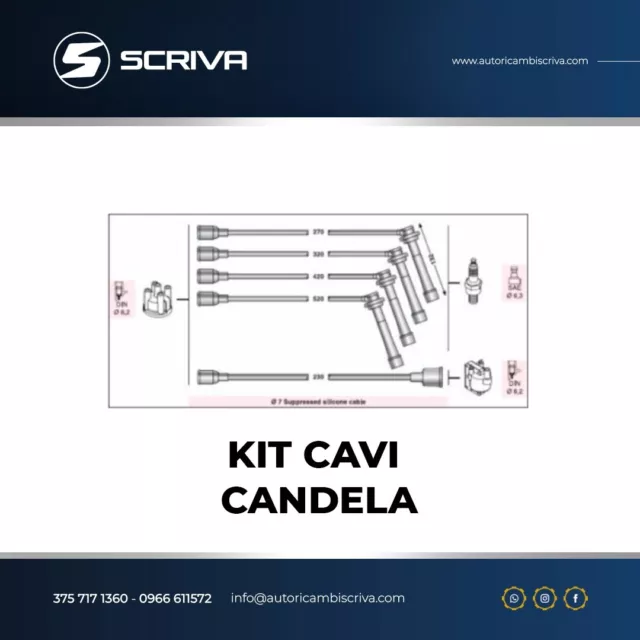 KIT CAVI CANDELA SUZUKI Vitara 1.6 16V Dal 90 --> 96