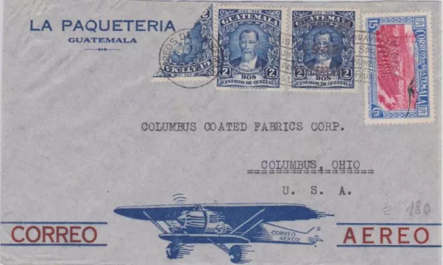 Guatemala - 785 * Lettera di posta area del 27.2.18 diretta negli USA, affrancat