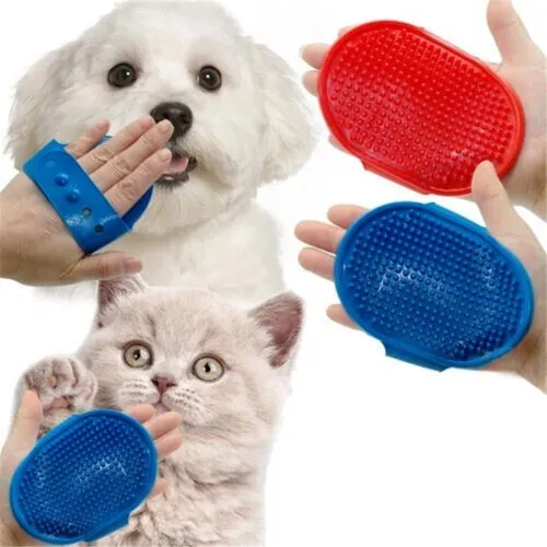 Pet Dogs Cats Palm Brush Adjustable Shower Bathing Hair Grooming (Random Color)