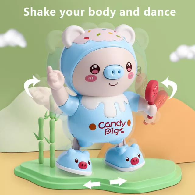 Baby Dancing Pig Toy Kawaii Electronic Pets With Swing Light Music Toys Gift