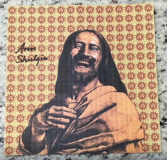 Blotter Art Original Laughing Jesus Signed  By Ann Shulgin