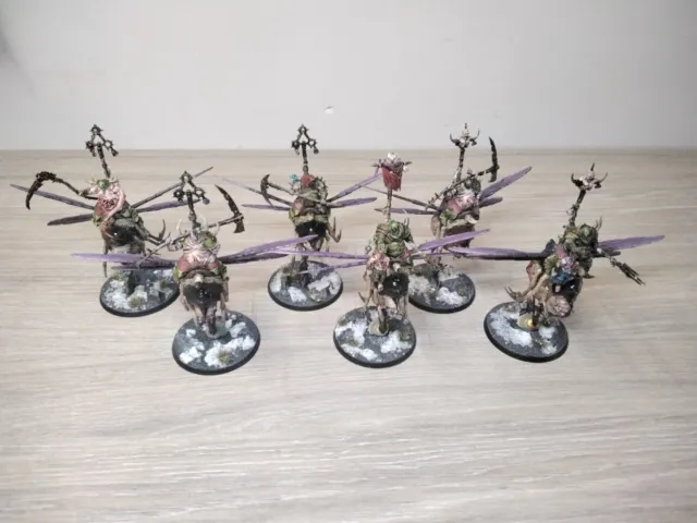 Warhammer AoS Nurgle Pusgoyle Blightlords X 6 Rotbringers