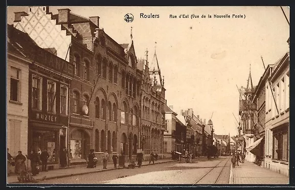 CPA Roulers, Rue d´Est, Vue de la Nouvelle Poste