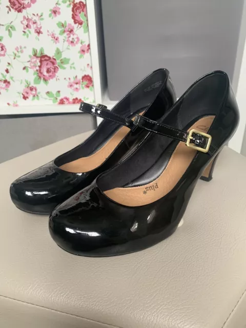ødelagte Avl te CLARKS 'CHORUS JAZZ' Plus Black Patent Leather Mary Jane Style Heels Size  5D £22.00 - PicClick UK