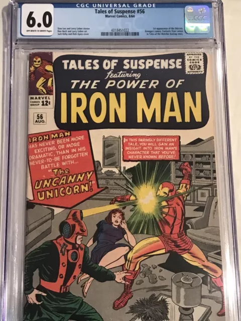 Silver Age Comic Marvel Tales of Suspense #56 CGC 6.0 Iron Man! 1964