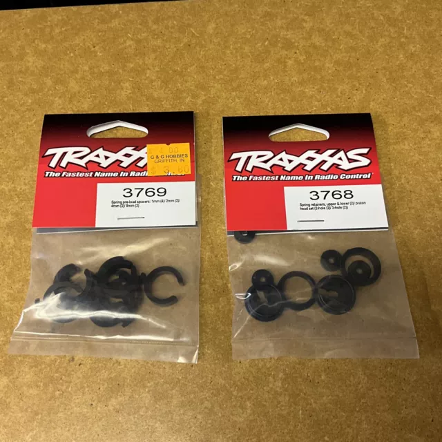 Traxxas  Lot Of 2 #3768 & #3769  Spring Retainers & Spacers New