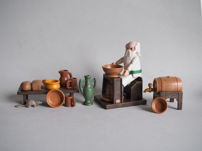 Medievales Mesa Playmobil MESA TABERNA CON BANCOS marron oscuros     Belen Western 