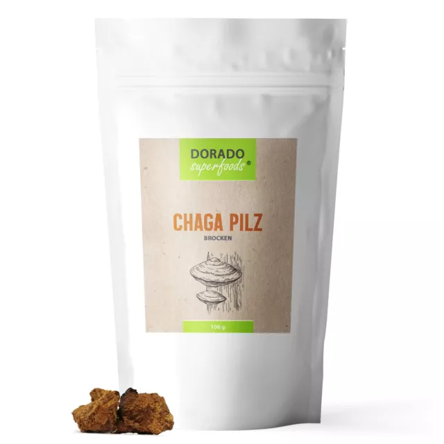 Dorado Superfoods ® Chaga Pilz Brocken Tee | 100 g aus Wildsammlung