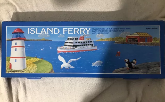 Boxed SCHYLLING Toys Island Ferry Clockwork Tin Plate Collector Series