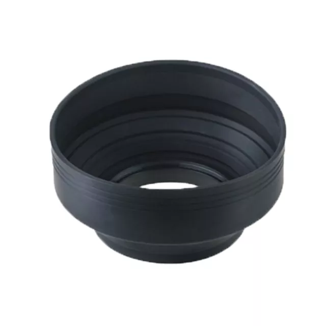 49mm 3in1 3-Stage Collapsible Rubber Lens Hood for Camer Nikon Sony Pentax DSLR
