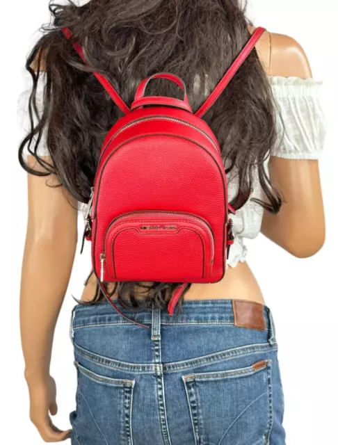 Michael Kors Jaycee Xs Mini Convertible Zip Pocket Backpack Bright Red