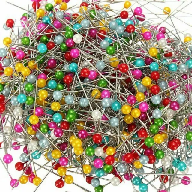 100X Round Head Dressmaking Sewing Straight Pins Mixed Color P8G8