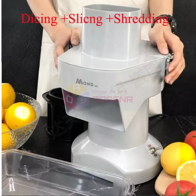 110V Commercial Vegetable Fruit Electric Chopper Cutter Slicer Dicer Shredder