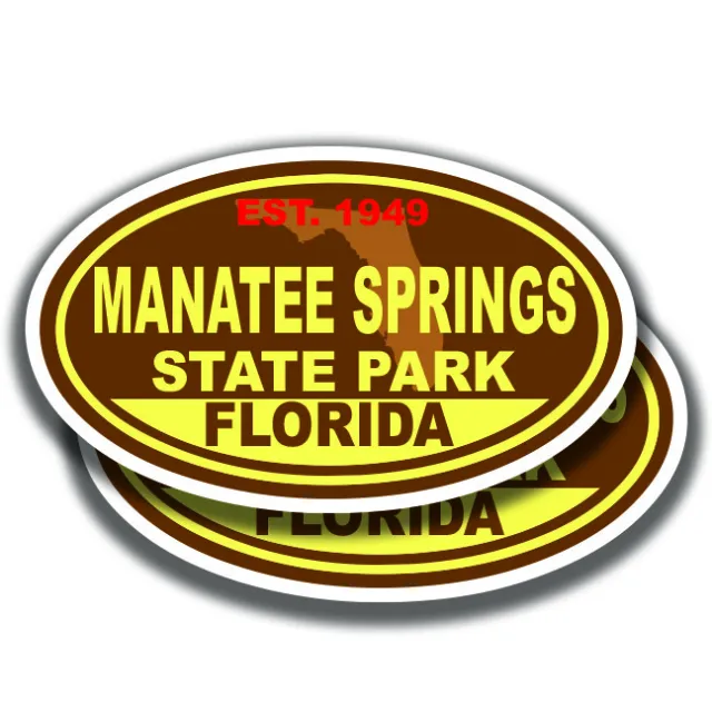 MANATEE SPRINGS STATE PARK DECALs 2 Stickers Florida Bogo Car Window