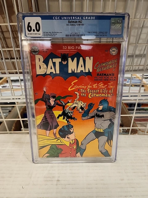 1950-51 DC Comics Batman 62 CGC 6.0 OW-WP Catwoman Origin Golden Age