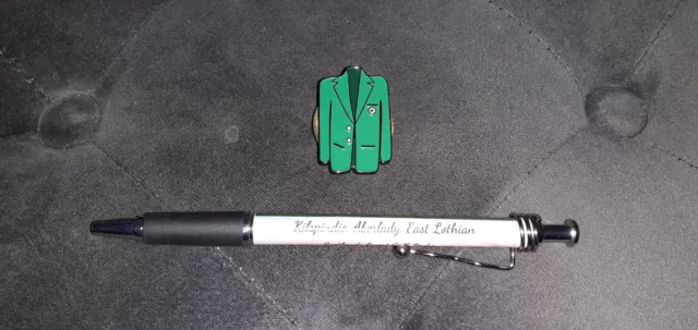 U S Masters Green Jacket Golf Ball Marker & Kilspindie Pen