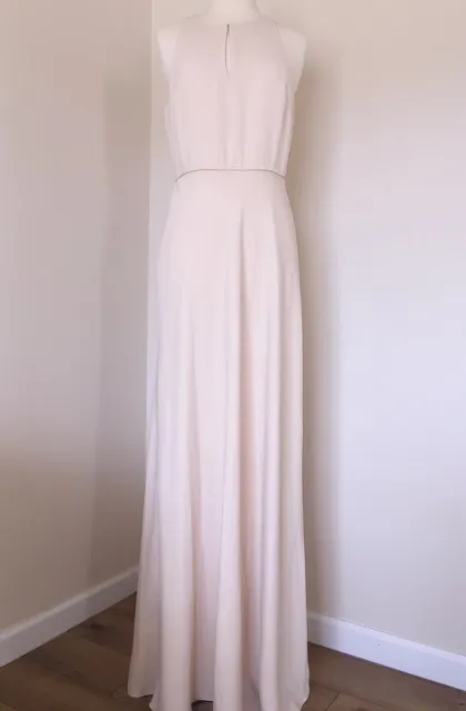 JCrew Kendall Gown In Drapey Matte Crepe 6 E1459 $218 Champagne Prom Bridesmaid