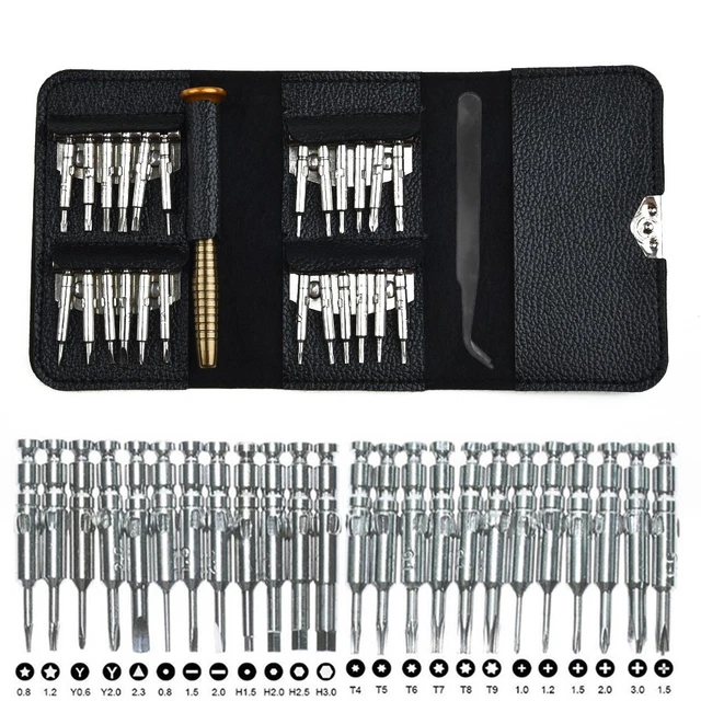 Outils Tournevis Set 26 IN 1 26pcs 93mm Pu-Cuir Réparation Outil Sac Pro