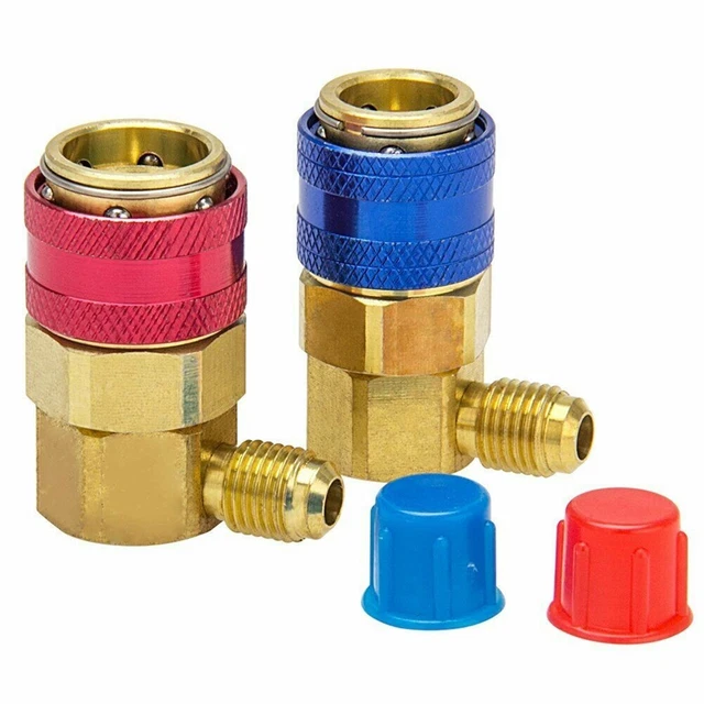 Connettore corno maschio rame R-134a 1 pz connettore rapido maschio bassa pressione 90 gradi