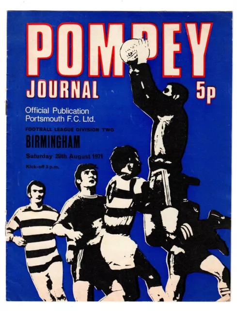 Portsmouth v Birmingham City - 1971-72 Division Two - Football Programme