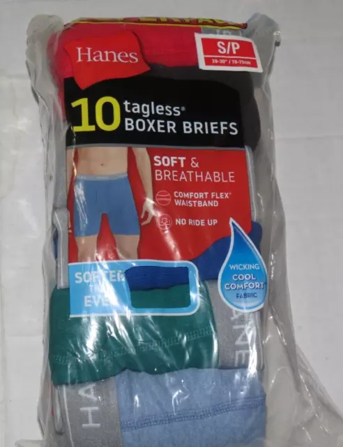 Hanes Men's 10-Pack Boxer Briefs ComfortFlex Waistband Soft