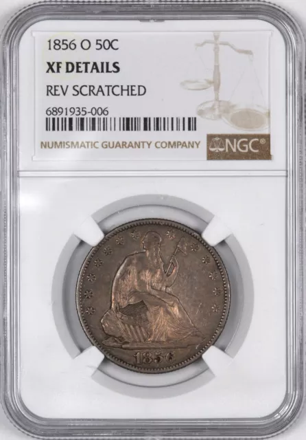 1856-O Liberty Seated Silver Half Dollar 50C - NGC XF Details -