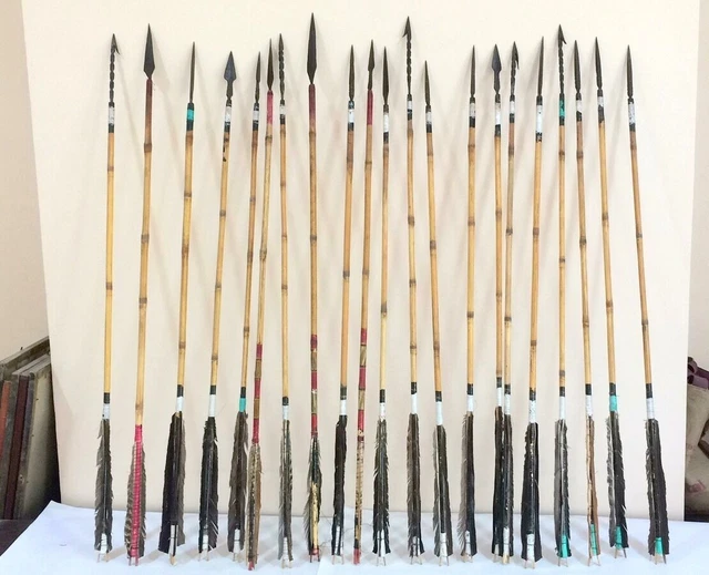 flechas largas con plumas