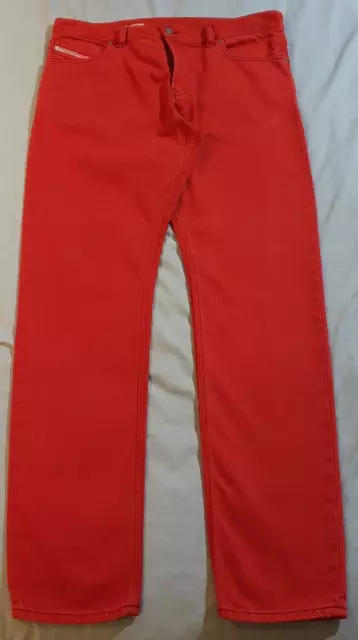 DIESEL Vibrant Red Jeans Size W34 L32 Fantastic condition