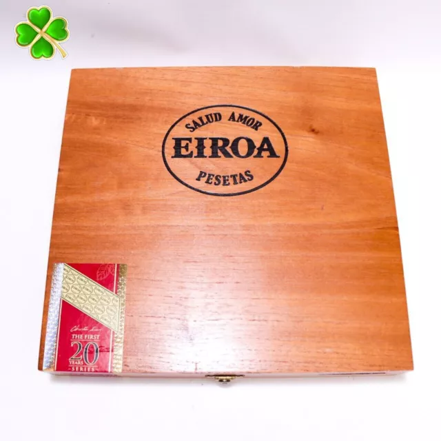 Eiroa The First 20 Years Diadema Empty Wood Cigar Box 9.5" x 9" x 1.5"