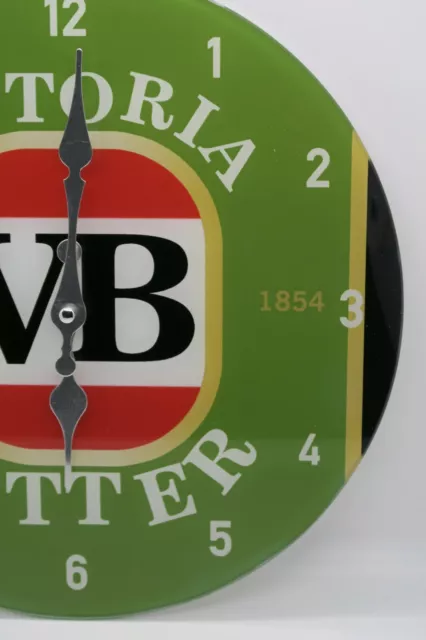 17 Cm Vb Victoria Bitter Beer Glass Wall Clock Collectable Man Cave Garage Shed 3
