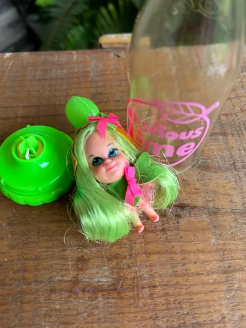 Vintage Liddle Kiddle LUSCIOUS LIME by Mattel Mini Doll in Soda Pop Bottle