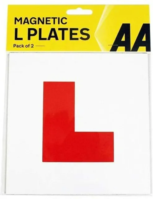 2 X Aa L Plates Fully Magnetic Secure Learner Driver Exterior Car Bike