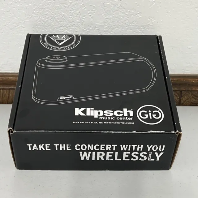 Klipsch GIG Speaker Ultra Portable BLUETOOTH Wireless Music Center NEW Open Box