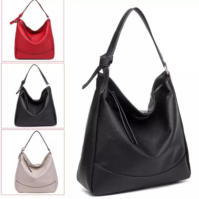 Women Fashion Slouch PU Leather Hobo Handbag Satchel Shoulder Tote Bag