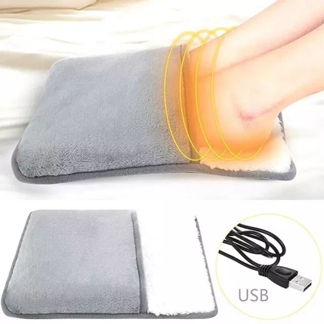 Foot Warmer Electric Heating Pad Soft Fleece Pad Cushion Warm Mat✨ Feet F8Q6