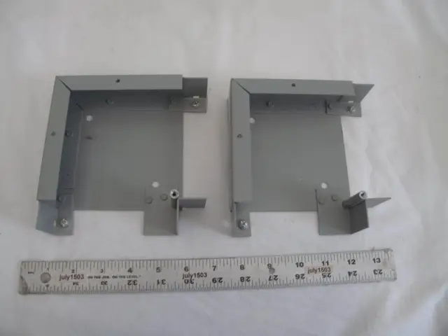(2) Wiremold G4011 Flat Elbow Gray Surface Raceway - NO COVERS!