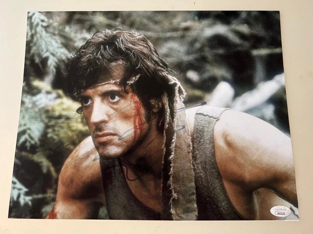 SYLVESTER STALLONE RAMBO Hand Signed 11