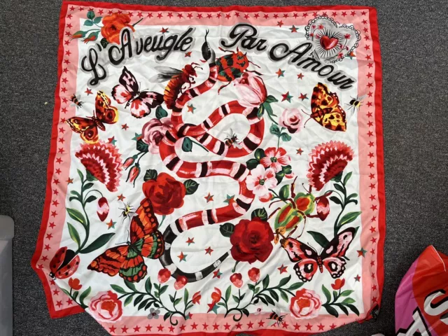 Gucci scarf with sales snake and butterfly
