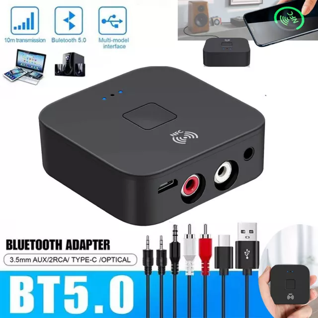 Bluetooth 5.0 Empfänger NFC AUX 3.5mm Cinch Buchse Hifi Wireless Audio Adapter