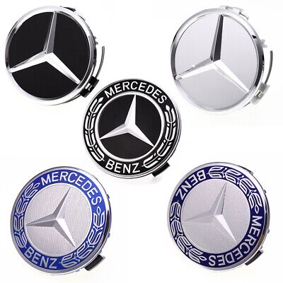 4PCS/1SET 75mm Wheel Center Hub Caps Cover Logo Badge Emblem For Mercedes-Benz
